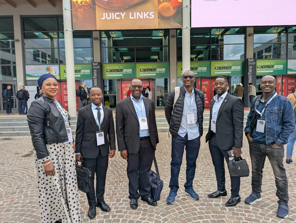 Uganda fresh-produce delegation at MACFRUT 2026 in Rimini, Italy